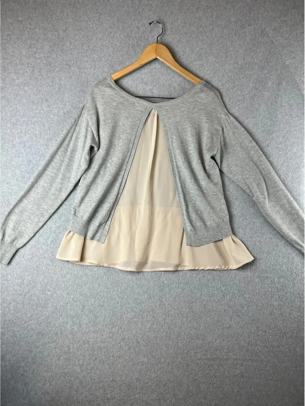 Maison Jules Pullover Knitted Sweatshirt Womens Size XS Classy Preppy Feminine
